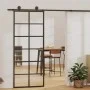 Schiebetür aus ESG-Glas und schwarzem Aluminium, 76 x 205 cm von vidaXL, Türen - Ref: Foro24-151017, Preis: 188,18 €, Rabatt: %