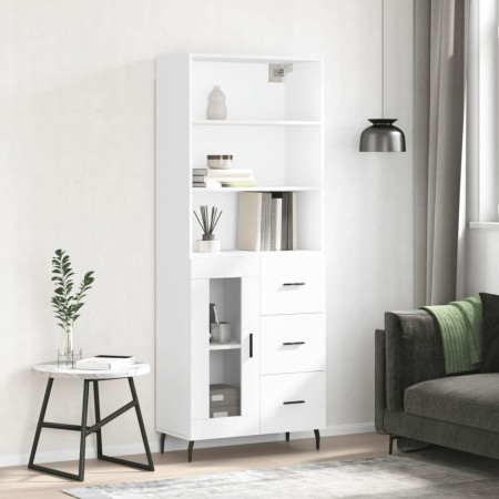 Hohes weißes Sperrholz-Sideboard 69,5 x 34 x 180 cm von vidaXL, Sideboards - Ref: Foro24-3189525, Preis: 163,70 €, Rabatt: %