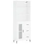 Hohes weißes Sperrholz-Sideboard 69,5 x 34 x 180 cm von vidaXL, Sideboards - Ref: Foro24-3189525, Preis: 153,66 €, Rabatt: %