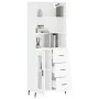 Hohes weißes Sperrholz-Sideboard 69,5 x 34 x 180 cm von vidaXL, Sideboards - Ref: Foro24-3189525, Preis: 153,66 €, Rabatt: %