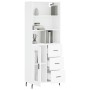 Hohes weißes Sperrholz-Sideboard 69,5 x 34 x 180 cm von vidaXL, Sideboards - Ref: Foro24-3189525, Preis: 163,70 €, Rabatt: %