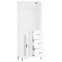 Aparador alto madera contrachapada blanco 69,5x34x180 cm de vidaXL, Aparadores - Ref: Foro24-3189525, Precio: 153,66 €, Descu...