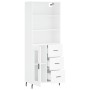 Tall white plywood sideboard 69.5x34x180 cm by vidaXL, Sideboards - Ref: Foro24-3189525, Price: 163,70 €, Discount: %