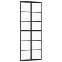 Puerta corredera ESG vidrio y aluminio negra 76x205 cm de vidaXL, Puertas - Ref: Foro24-151017, Precio: 179,41 €, Descuento: %