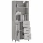 Aparador alto madera contrachapada gris sonoma 69,5x34x180 cm de vidaXL, Aparadores - Ref: Foro24-3189531, Precio: 155,50 €, ...