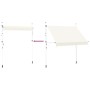 Toldo retráctil de operación manual 250 cm crema