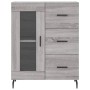 Aparador alto madera contrachapada gris sonoma 69,5x34x180 cm de vidaXL, Aparadores - Ref: Foro24-3189531, Precio: 165,13 €, ...