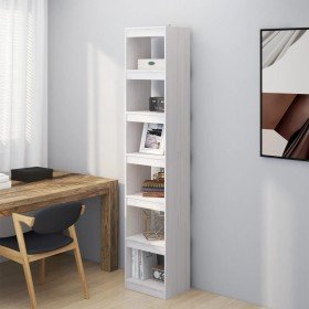 Estantería/divisor de espacios madera pino blanco 40x30x199 cm