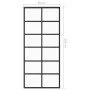 ESG Schiebetür Glas und schwarzes Aluminium 90x205 cm von vidaXL, Türen - Ref: Foro24-151018, Preis: 169,85 €, Rabatt: %