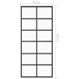ESG Schiebetür Glas und schwarzes Aluminium 90x205 cm von vidaXL, Türen - Ref: Foro24-151018, Preis: 169,85 €, Rabatt: %