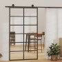 Schiebetür aus ESG-Glas und schwarzem Aluminium, 102 x 205 cm von vidaXL, Türen - Ref: Foro24-151019, Preis: 181,15 €, Rabatt: %