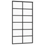 ESG glass and black aluminum sliding door 102x205 cm by vidaXL, Doors - Ref: Foro24-151019, Price: 181,34 €, Discount: %