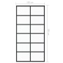 Schiebetür aus ESG-Glas und schwarzem Aluminium, 102 x 205 cm von vidaXL, Türen - Ref: Foro24-151019, Preis: 181,15 €, Rabatt: %