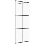 Accessible shower screen clear ESG glass black 80x195 cm by vidaXL, Shower walls and screens - Ref: Foro24-151023, Price: 139...