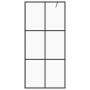 Accessible shower screen clear ESG glass black 80x195 cm by vidaXL, Shower walls and screens - Ref: Foro24-151023, Price: 153...