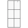 Accessible shower screen clear ESG glass black 80x195 cm by vidaXL, Shower walls and screens - Ref: Foro24-151023, Price: 139...