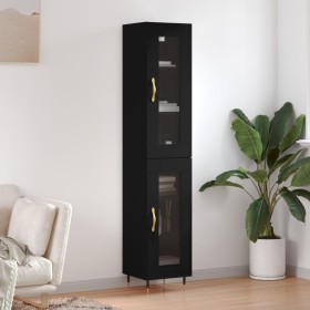 Black plywood sideboard 34.5x34x180 cm by vidaXL, Sideboards - Ref: Foro24-3199410, Price: 102,10 €, Discount: %