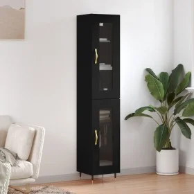 Black plywood sideboard 34.5x34x180 cm by vidaXL, Sideboards - Ref: Foro24-3199410, Price: 101,04 €, Discount: %