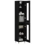 Aparador de madera contrachapada negro 34,5x34x180 cm de vidaXL, Aparadores - Ref: Foro24-3199410, Precio: 100,84 €, Descuent...