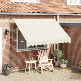 Toldo retráctil de operación manual 300 cm crema Toldo retráctil de operación manual 300 cm crema