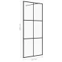 Accessible shower screen clear ESG glass black 80x195 cm by vidaXL, Shower walls and screens - Ref: Foro24-151023, Price: 139...