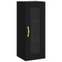 Aparador de madera contrachapada negro 34,5x34x180 cm de vidaXL, Aparadores - Ref: Foro24-3199410, Precio: 100,84 €, Descuent...