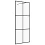 Accessible shower screen ESG transparent black glass 100x195cm by vidaXL, Shower walls and screens - Ref: Foro24-151025, Pric...