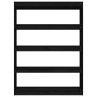 Estantería divisor de espacios madera pino negro 100x30x135,5cm