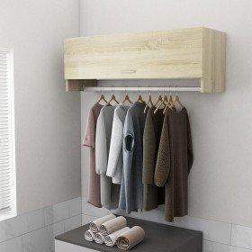 Armario de madera contrachapada roble Sonoma 100x32,5x35 cm