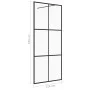 Accessible shower screen made of transparent black tempered glass, 115x195cm. by vidaXL, Shower walls and screens - Ref: Foro...