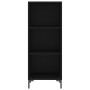 Aparador de madera contrachapada negro 34,5x34x180 cm de vidaXL, Aparadores - Ref: Foro24-3198978, Precio: 93,47 €, Descuento: %