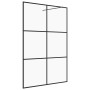 Accessible shower screen clear ESG glass black 140x195 cm by vidaXL, Shower walls and screens - Ref: Foro24-151027, Price: 21...