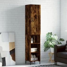 Smoked oak plywood sideboard 34.5x34x180 cm by vidaXL, Sideboards - Ref: Foro24-3198982, Price: 85,34 €, Discount: %