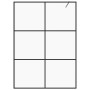 Accessible shower screen clear ESG glass black 140x195 cm by vidaXL, Shower walls and screens - Ref: Foro24-151027, Price: 21...