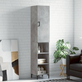 Aparador de madera contrachapada gris hormigón 34,5x34x180 cm von vidaXL, Sideboards - Ref: Foro24-3198981, Preis: 87,50 €, R...