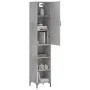 Aparador de madera contrachapada gris hormigón 34,5x34x180 cm de vidaXL, Aparadores - Ref: Foro24-3198981, Precio: 86,67 €, D...