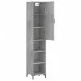 Aparador de madera contrachapada gris hormigón 34,5x34x180 cm de vidaXL, Aparadores - Ref: Foro24-3198981, Precio: 86,67 €, D...
