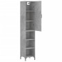 Aparador de madera contrachapada gris hormigón 34,5x34x180 cm von vidaXL, Sideboards - Ref: Foro24-3198981, Preis: 87,50 €, R...