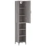 Aparador alto madera contrachapada gris Sonoma 34,5x34x180 cm de vidaXL, Aparadores - Ref: Foro24-3198983, Precio: 89,32 €, D...