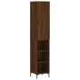 Aparador alto madera contrachapada roble marrón 34,5x34x180 cm de vidaXL, Aparadores - Ref: Foro24-3198984, Precio: 88,60 €, ...