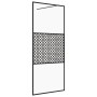 Barrierefreie Duschwand klares ESG-Glas schwarz 80x195 cm von vidaXL, Duschwände und Duschwände - Ref: Foro24-151028, Preis: ...