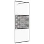 Barrierefreie Duschwand klares ESG-Glas schwarz 80x195 cm von vidaXL, Duschwände und Duschwände - Ref: Foro24-151028, Preis: ...