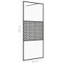 Barrierefreie Duschwand klares ESG-Glas schwarz 80x195 cm von vidaXL, Duschwände und Duschwände - Ref: Foro24-151028, Preis: ...