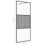 Barrierefreie Duschwand klares ESG-Glas schwarz 80x195 cm von vidaXL, Duschwände und Duschwände - Ref: Foro24-151028, Preis: ...