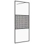 Begehbare Duschwand ESG transparentes Glas schwarz 100x195cm von vidaXL, Duschwände und Duschwände - Ref: Foro24-151030, Prei...