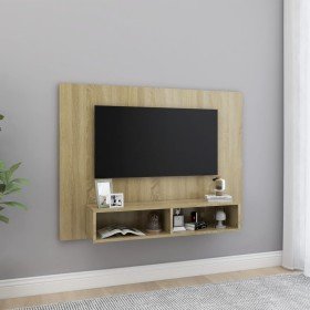 Mueble TV pared madera contrachapada roble Sonoma 120x23,5x90cm Mueble TV pared madera contrachapada roble Sonoma 120x23,5x90cm