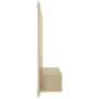 Mueble TV pared madera contrachapada roble Sonoma 120x23,5x90cm