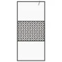 Begehbare Duschwand ESG transparentes Glas schwarz 100x195cm von vidaXL, Duschwände und Duschwände - Ref: Foro24-151030, Prei...