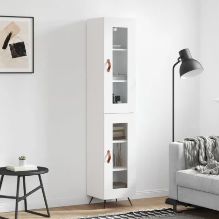 Hohes weißes Sperrholz-Sideboard 34,5 x 34 x 180 cm von vidaXL, Sideboards - Ref: Foro24-3199401, Preis: 100,74 €, Rabatt: %