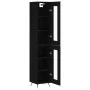Aparador de madera contrachapada negro 34,5x34x180 cm de vidaXL, Aparadores - Ref: Foro24-3199402, Precio: 100,24 €, Descuent...